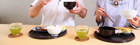 Miso soup with a couple