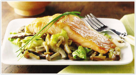 Foil Baked Salmon with Miso Sauce