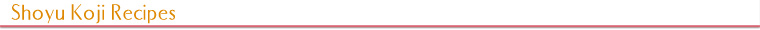 Shoyu Koji Recipes